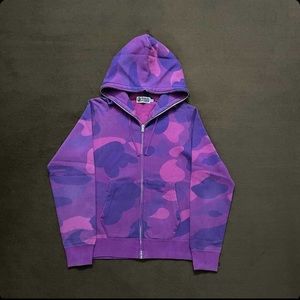 Purple camo BAPE hoodie